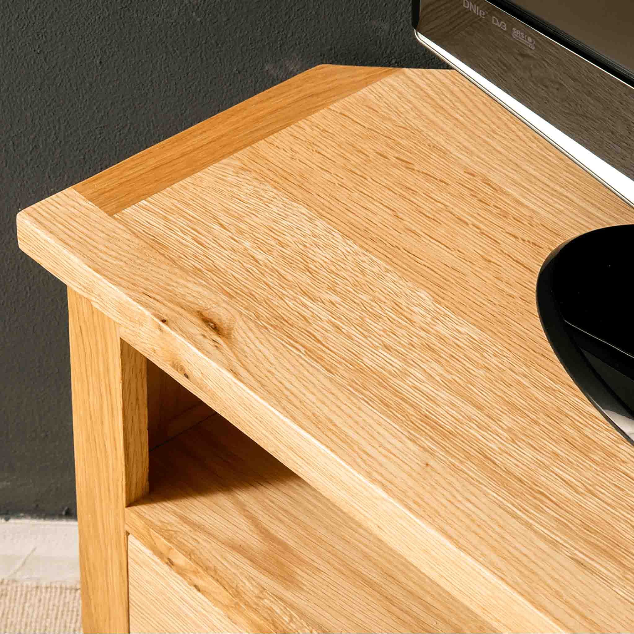 Meuble TV d'angle en chêne londonien