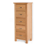 Commode haute London Oak à 5 tiroirs