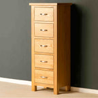 Commode haute London Oak à 5 tiroirs