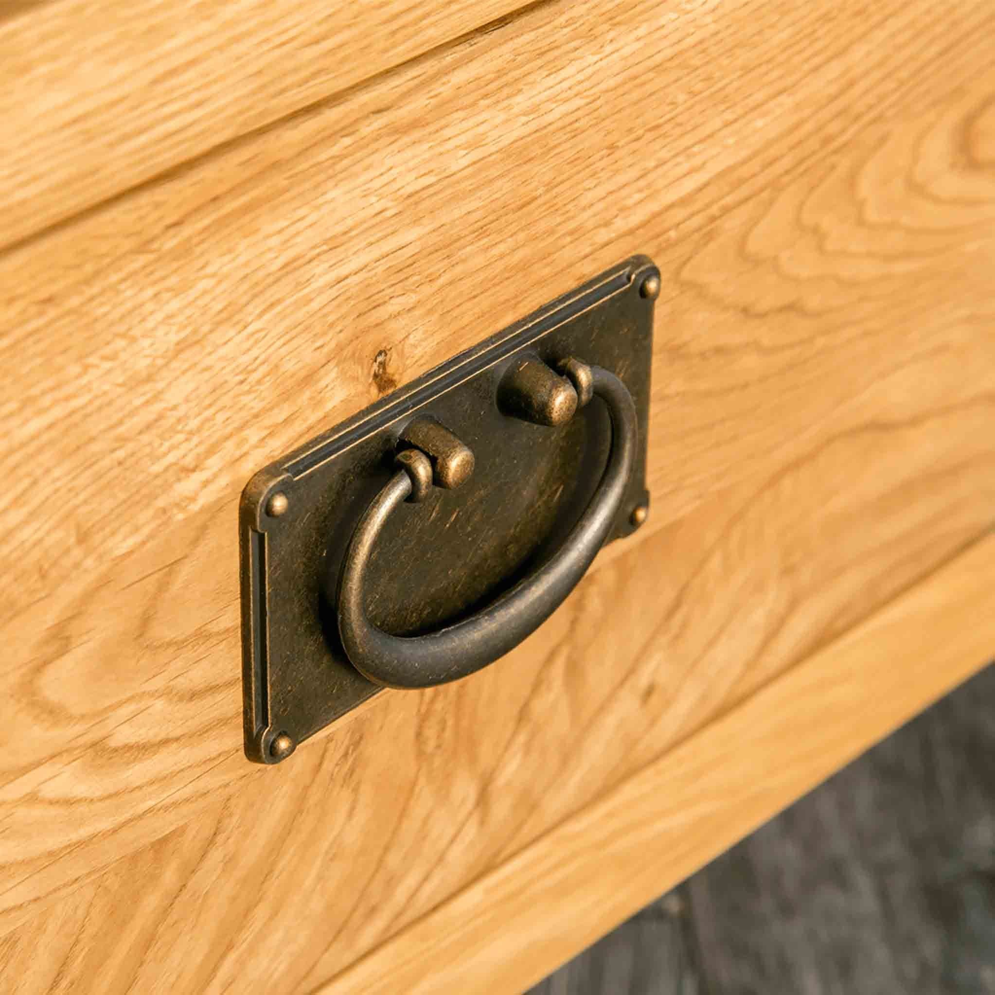 Meuble TV d'angle Surrey Oak avec paniers