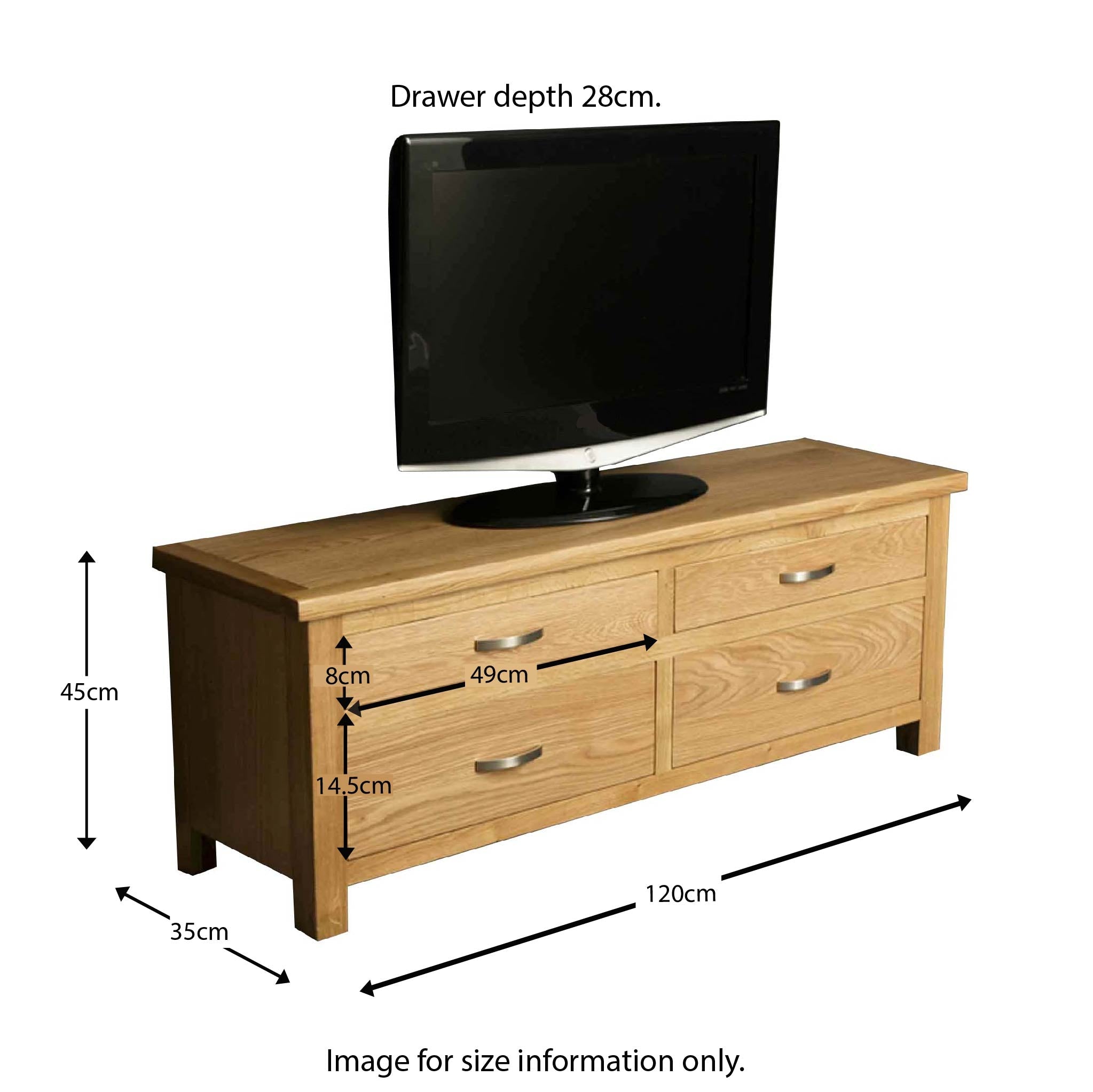Meuble TV intelligent London Oak pour grand format