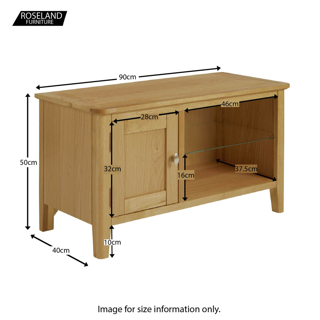 Meuble TV Alba Oak 90 cm