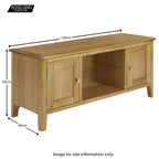 Meuble TV Alba Oak grand format 120 cm