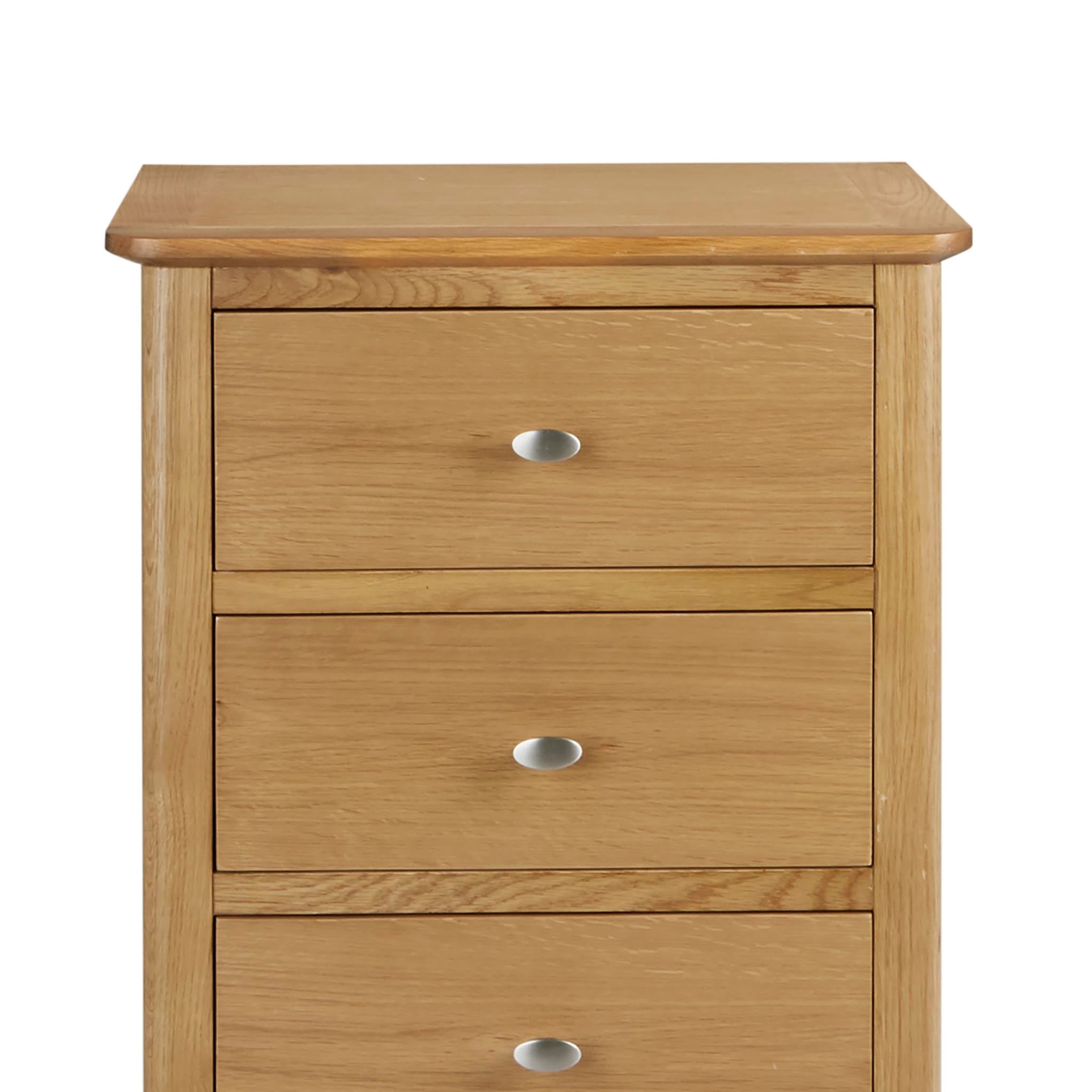 Commode haute Alba Oak à 5 tiroirs