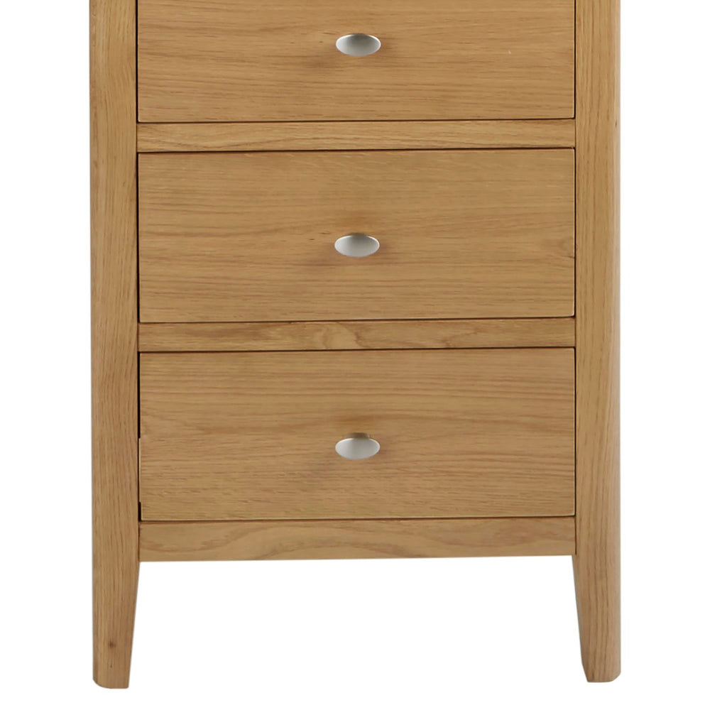 Commode haute Alba Oak à 5 tiroirs