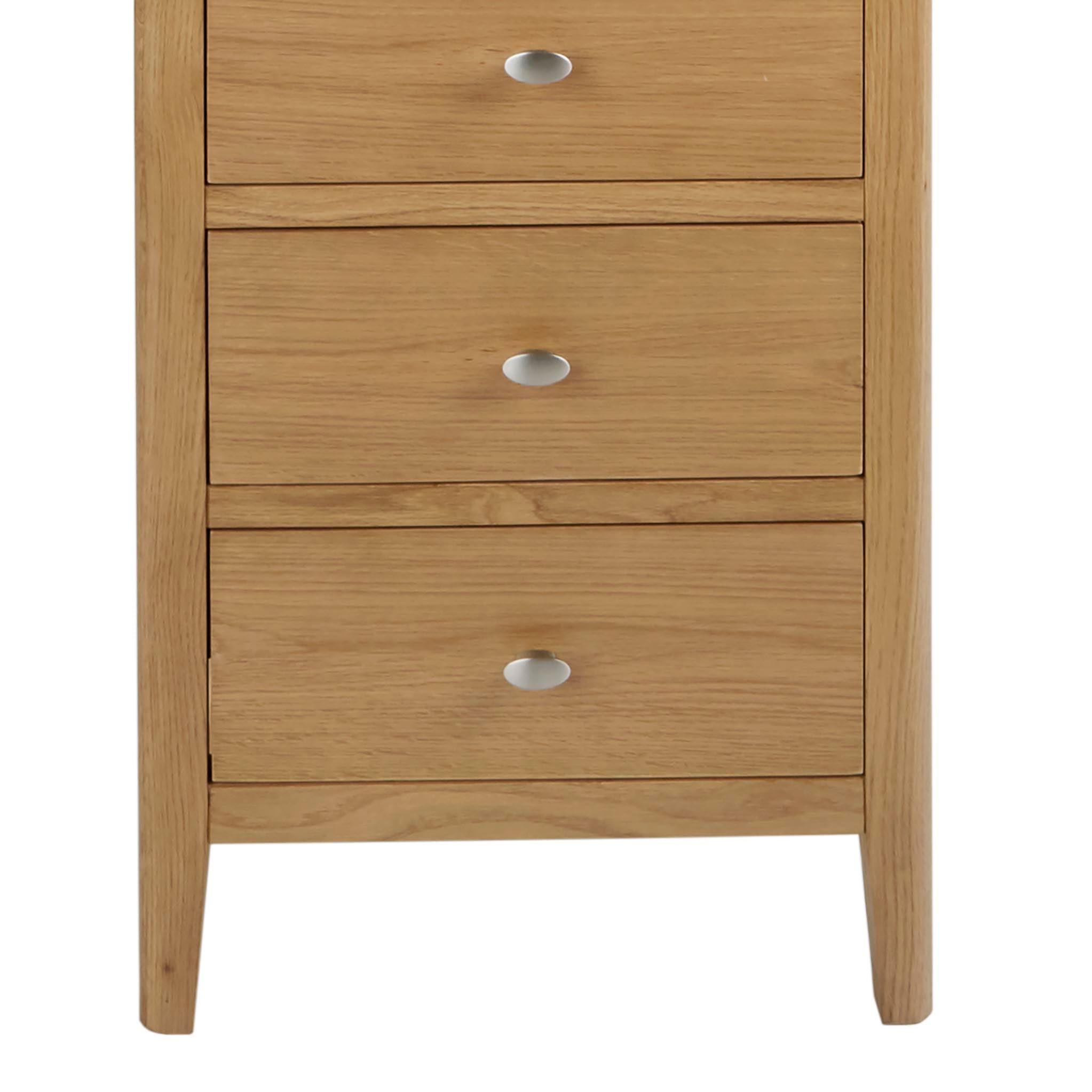 Commode haute Alba Oak à 5 tiroirs