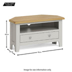 Meuble TV d'angle Lundy gris 90 cm