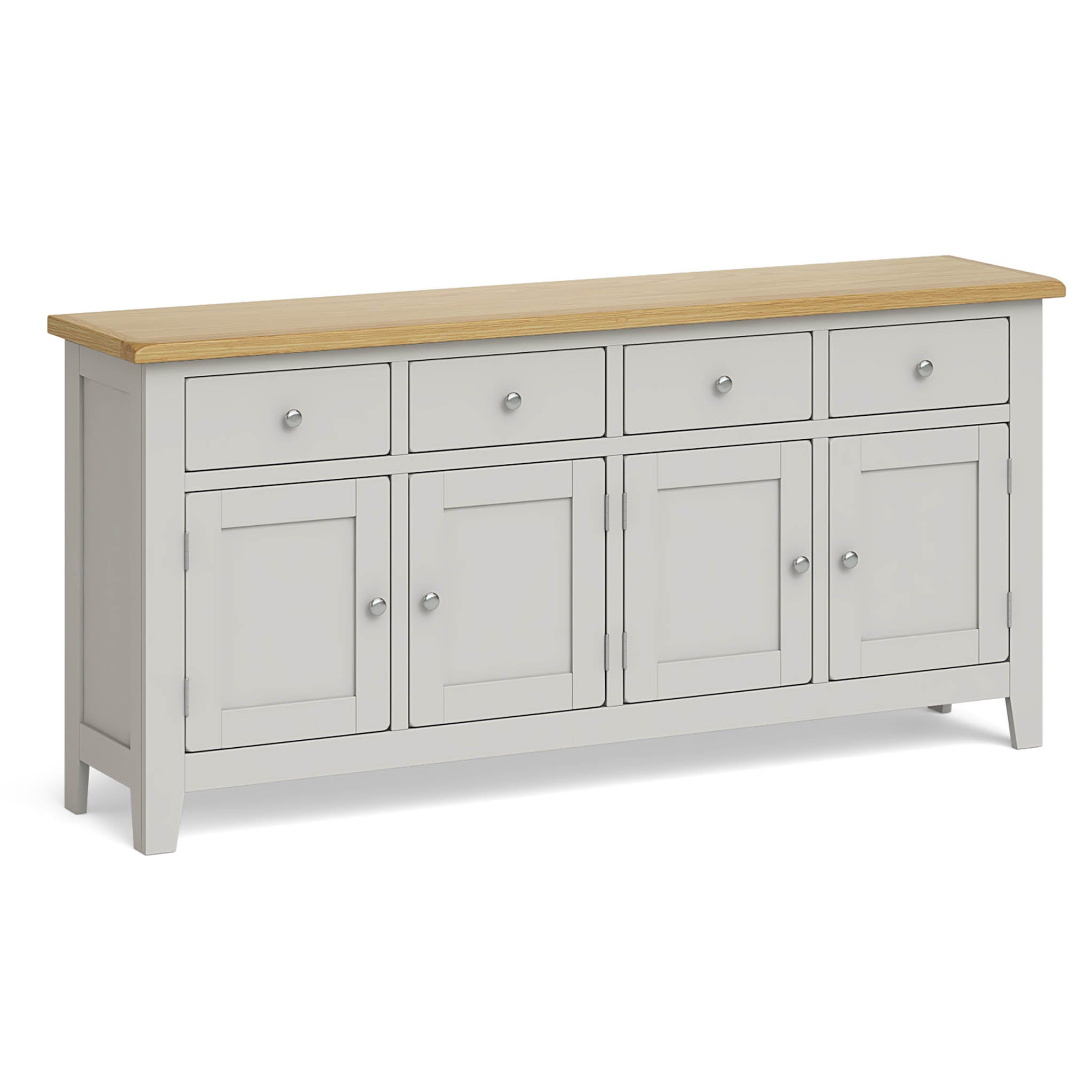 Buffet extra large 4 portes gris Lundy