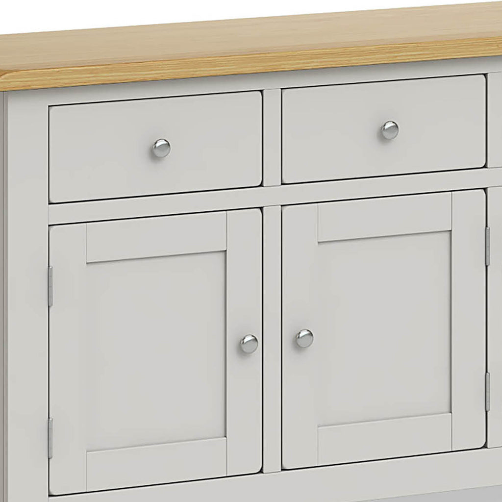 Buffet extra large 4 portes gris Lundy