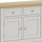 Buffet extra large 4 portes gris Lundy