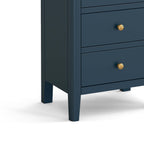 Commode haute Stirling Blue à 5 tiroirs