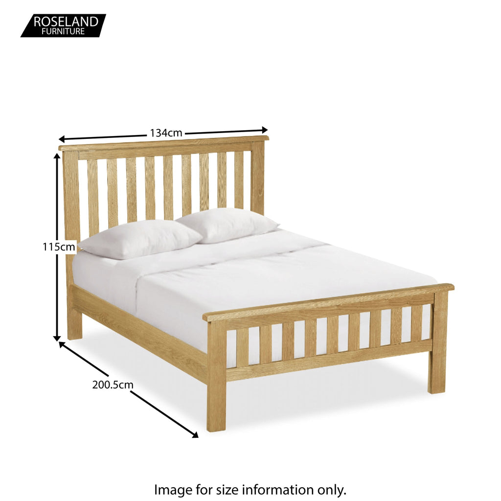 Cadre de lit en chêne Lanner