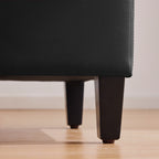 50.3 x 17.50 x 18 Upholstered Rectangular Storage Ottoman-Faux Leather