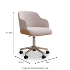 Chaise de bureau pivotante réglable en hauteur Koble Hedda