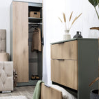 Commode profonde à 3 tiroirs effet lattes Jago