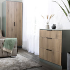 Commode profonde à 3 tiroirs effet lattes Jago