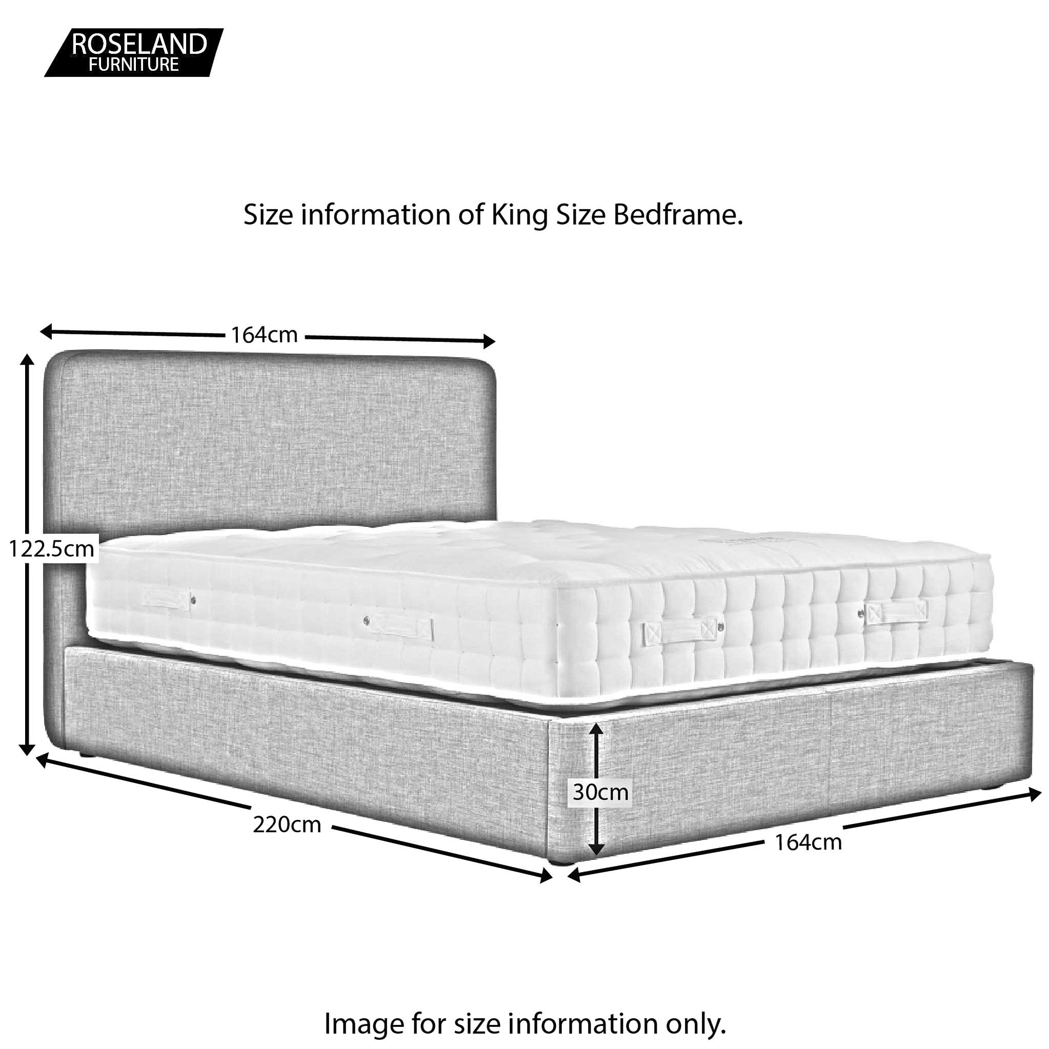 Cadre de lit coffre ottoman rembourré Sofie Premier