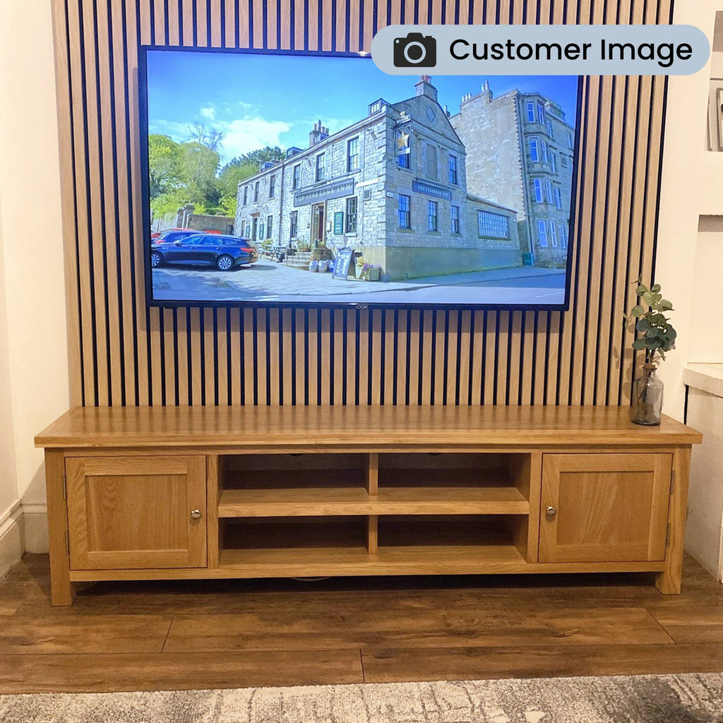 Meuble TV extra large London Oak de 180 cm