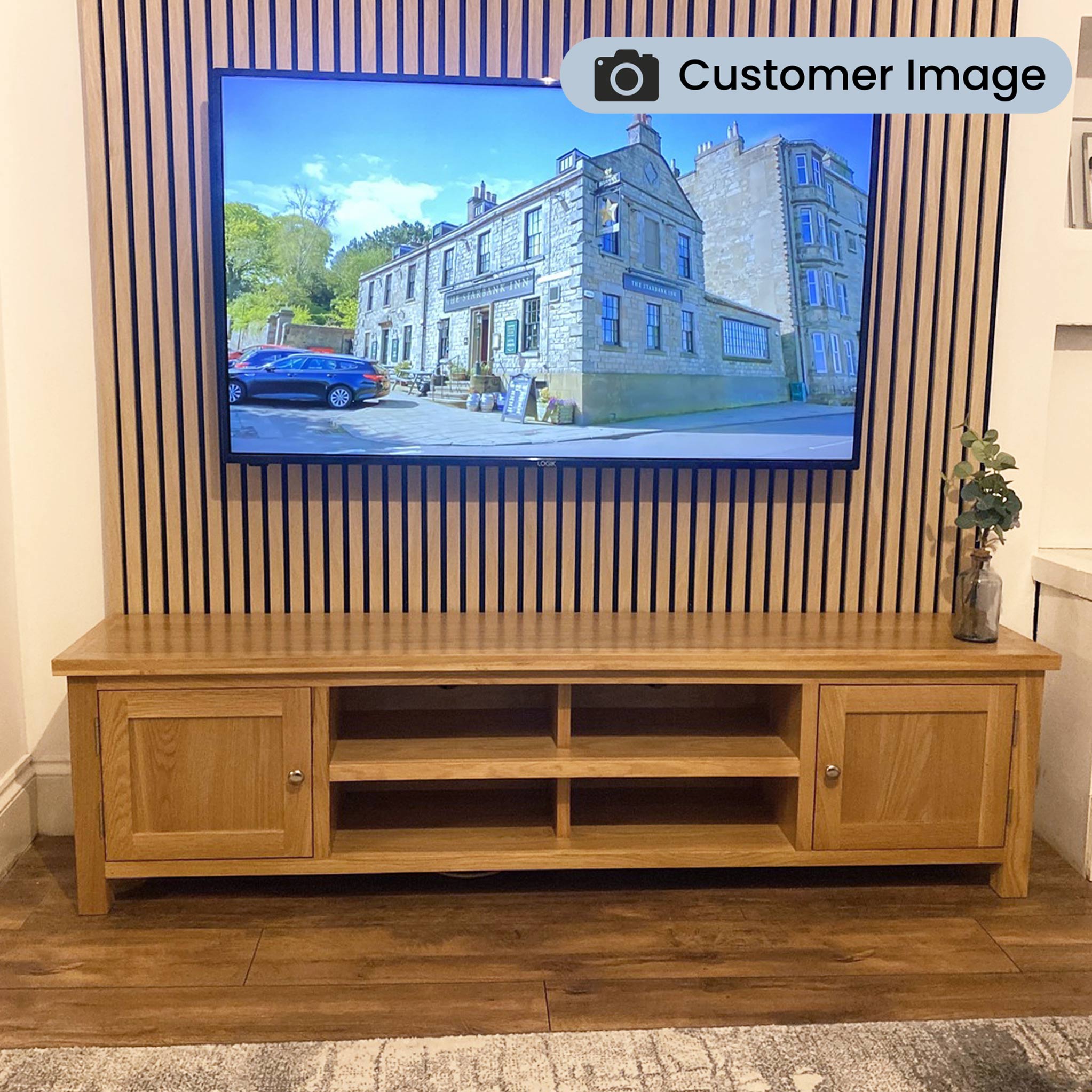 Meuble TV extra large London Oak de 180 cm