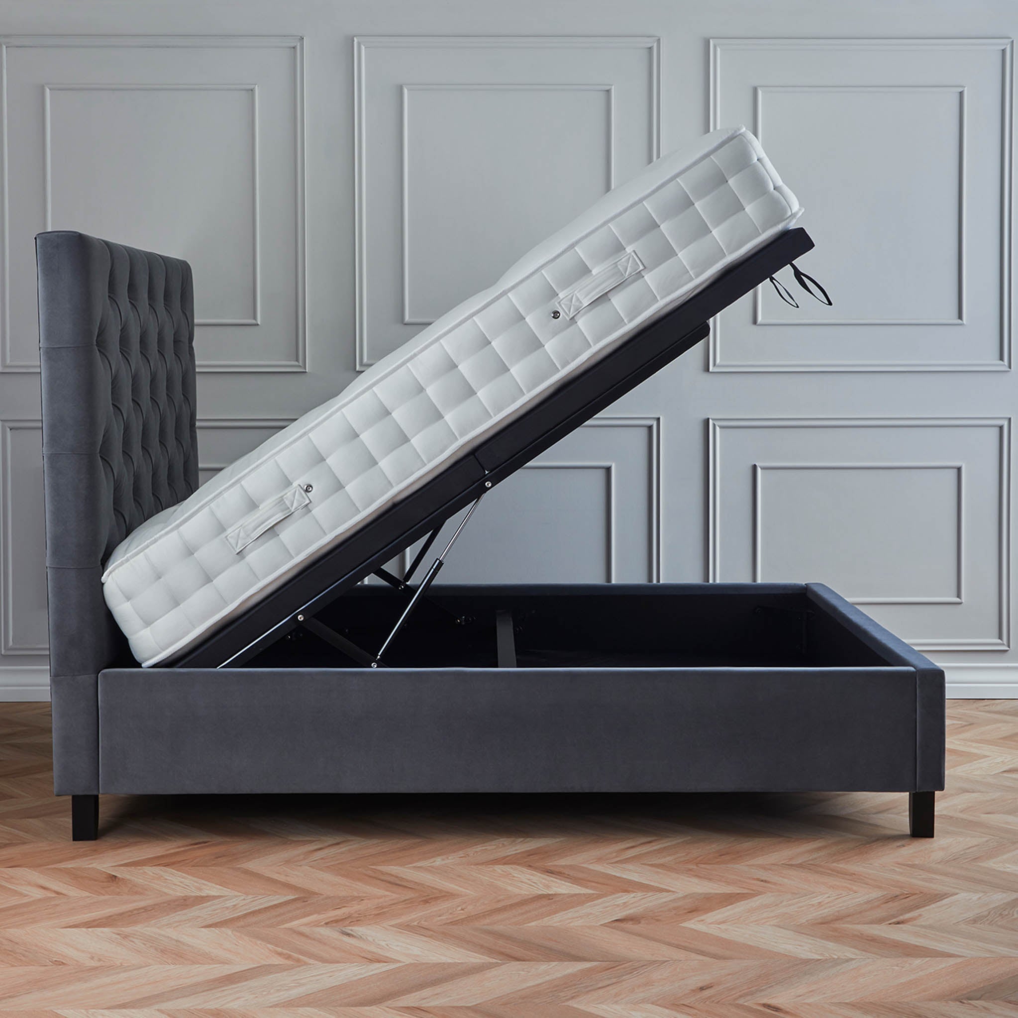 Cadre de lit coffre ottoman Francis Premier Velvet