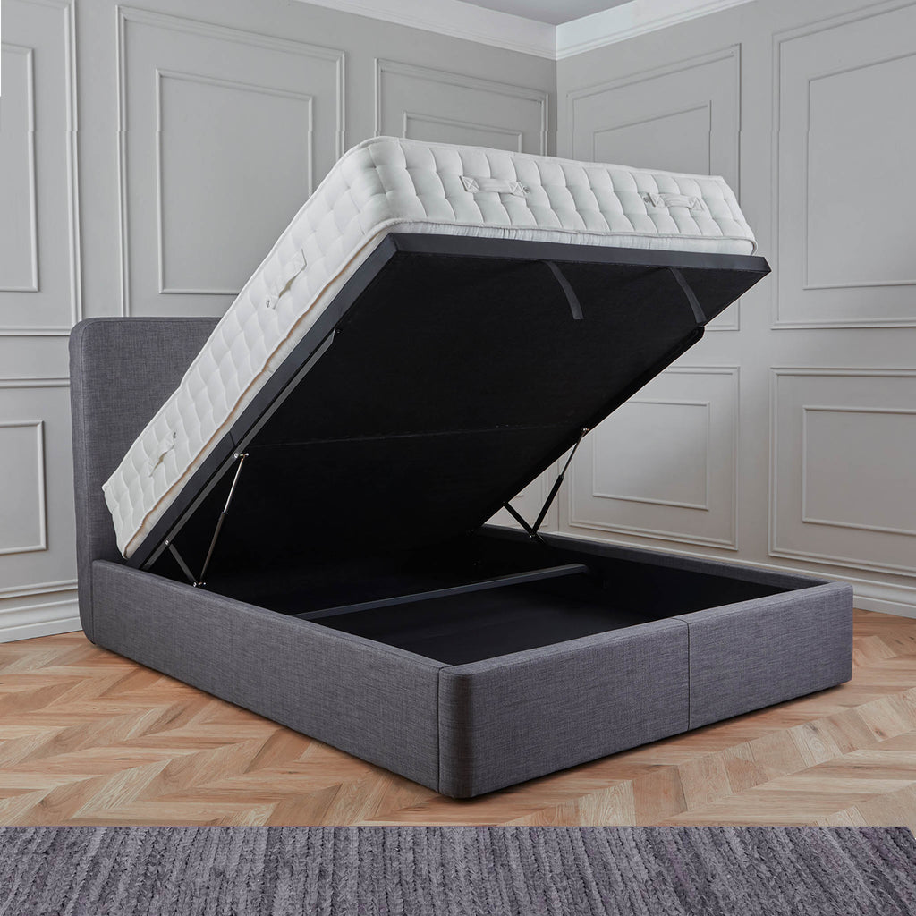 Cadre de lit coffre ottoman rembourré Sofie Premier