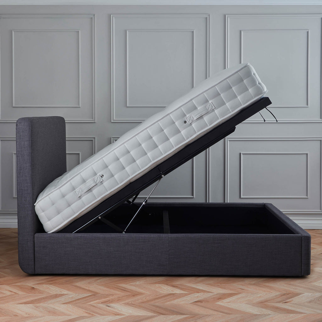 Cadre de lit coffre ottoman rembourré Sofie Premier