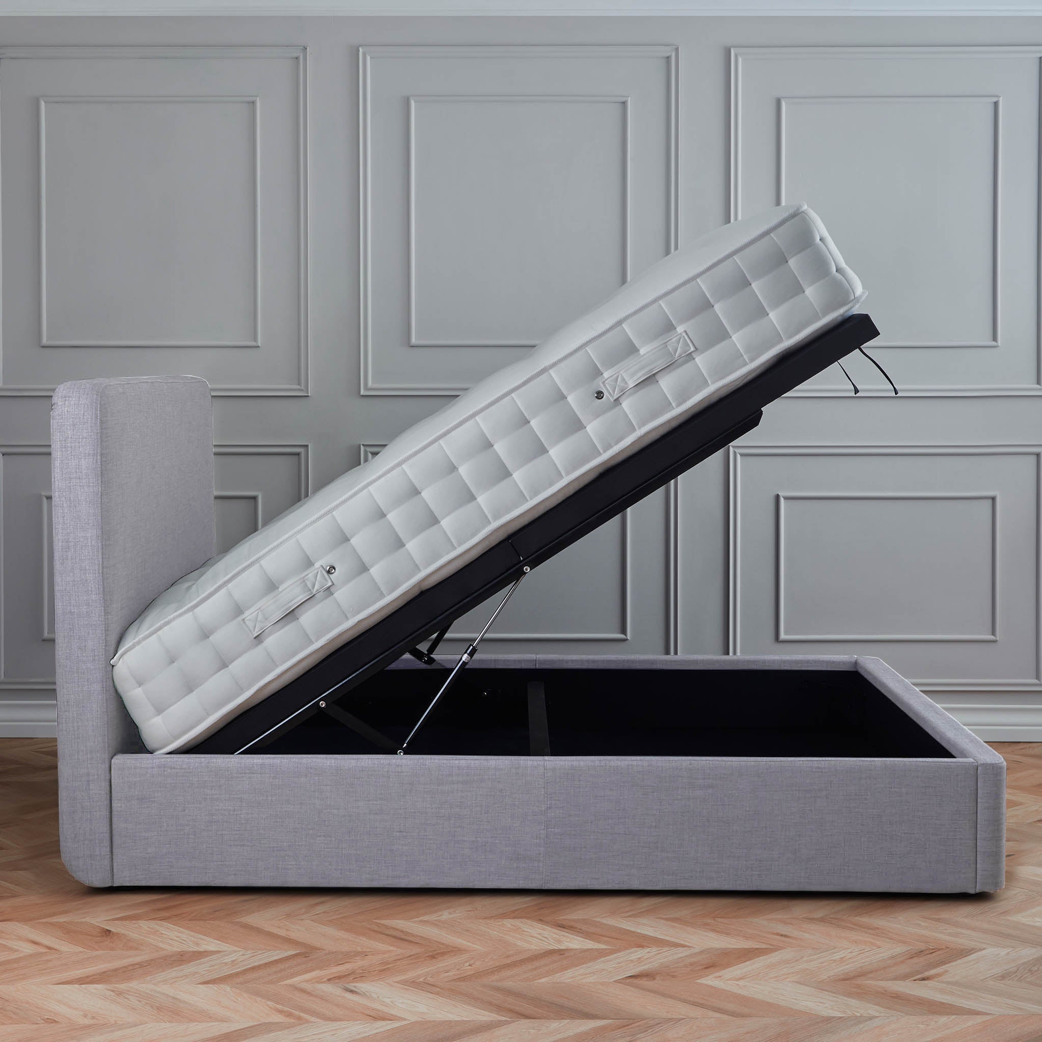 Cadre de lit coffre ottoman rembourré Sofie Premier