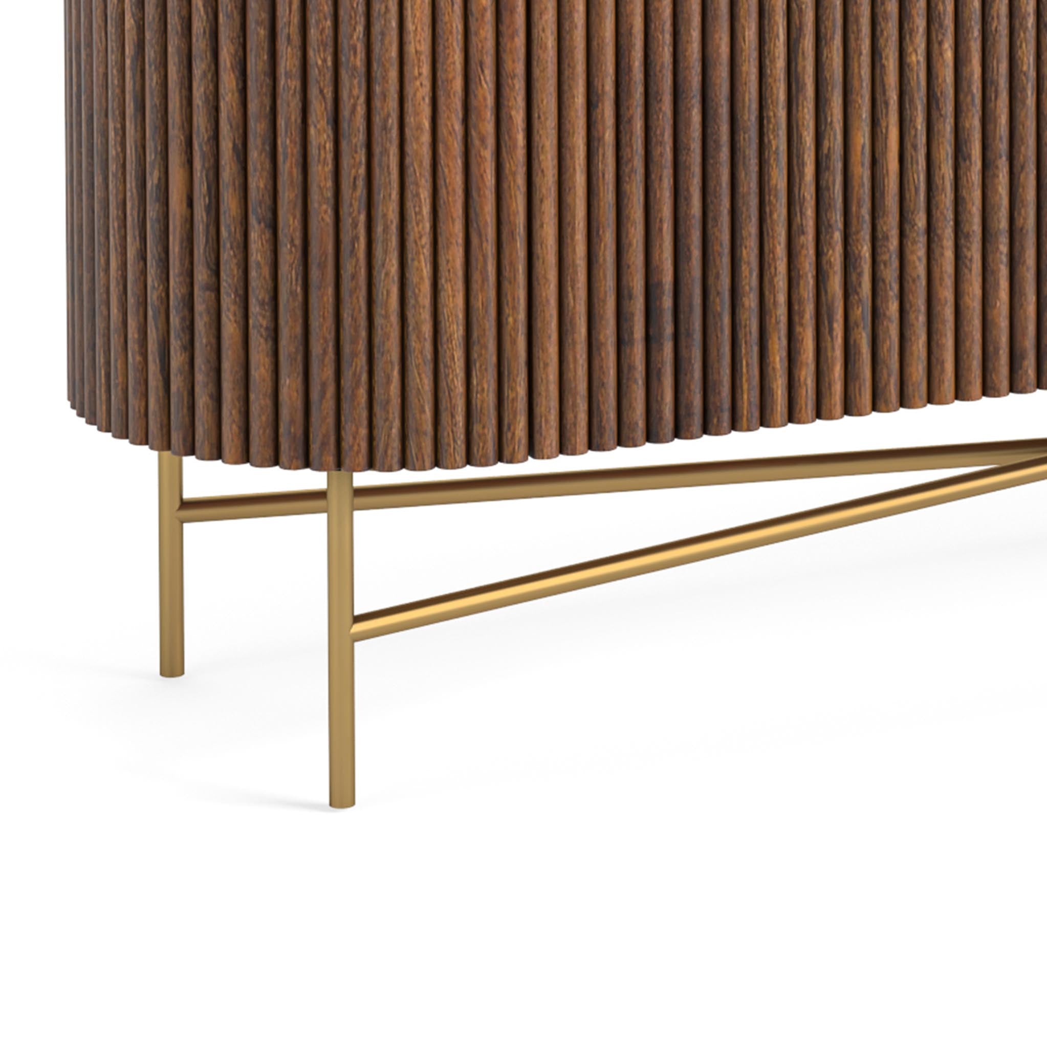 Buffet cannelé Milo Mangue et Marbre