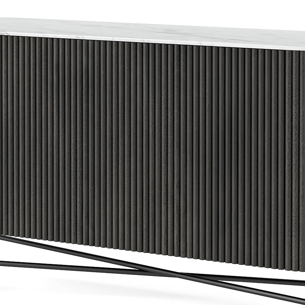 Buffet cannelé Milo Mangue et Marbre