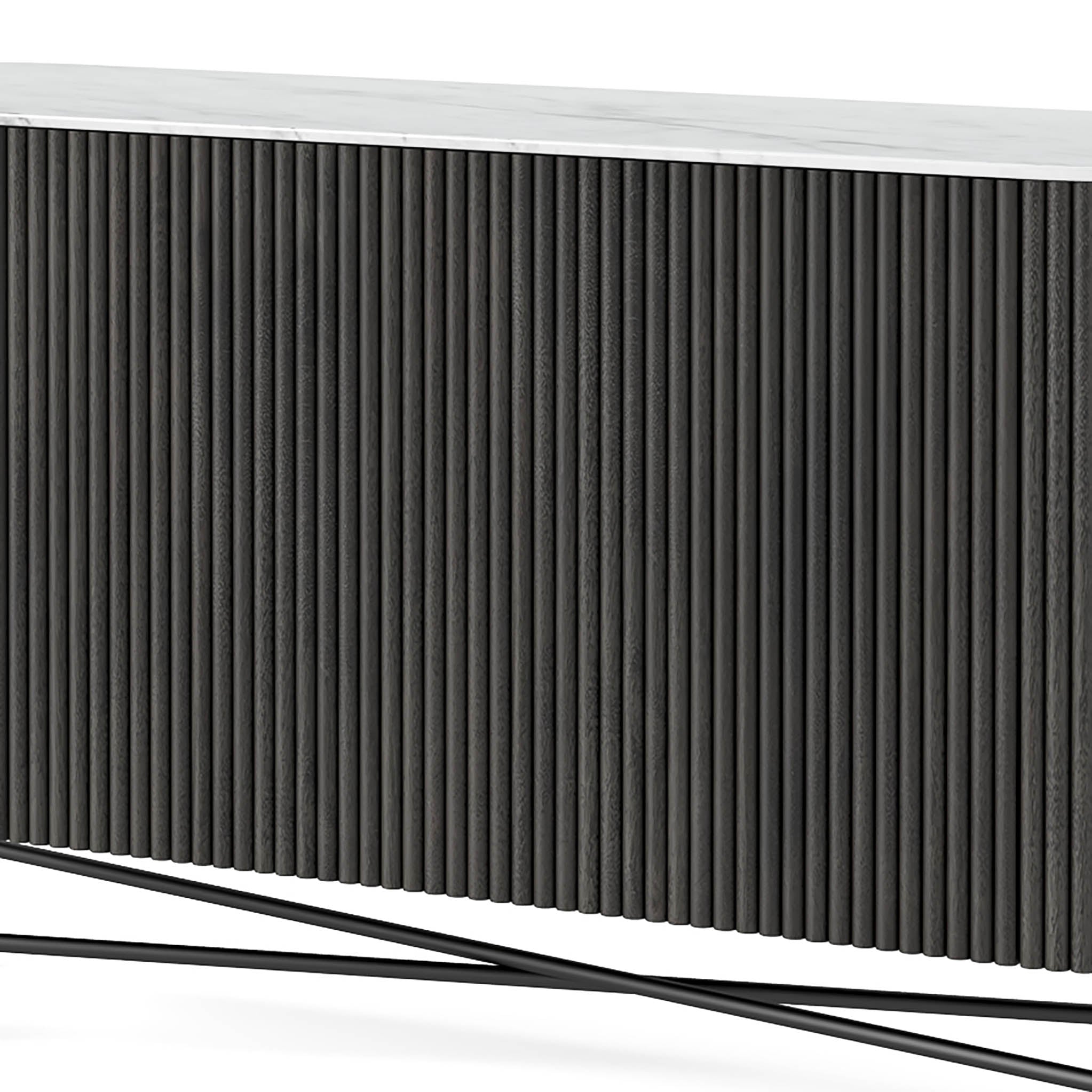 Buffet cannelé Milo Mangue et Marbre