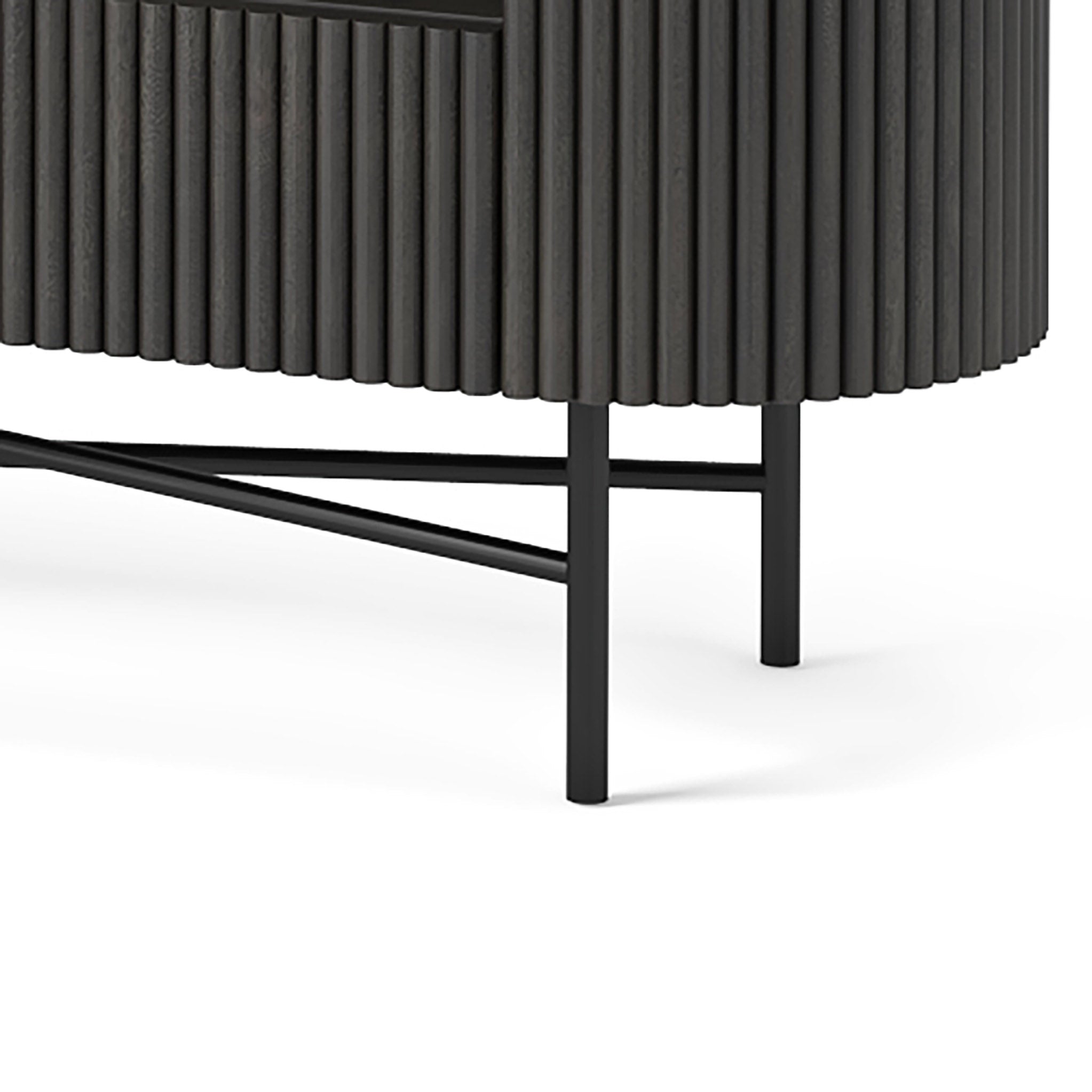 Meuble TV Milo Mango &amp; Marble cannelé