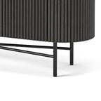 Meuble TV extra large Milo Mango &amp; Marble cannelé