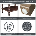 Madison Park Signature Beckett Turned Wood Spindle Nightstand with Drawer & Shelf