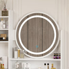 Makeup Vanity Dressing Table Set With Touch Screen Mirror & Stool