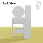 Makeup Vanity Dressing Table Set With Touch Screen Mirror & Stool