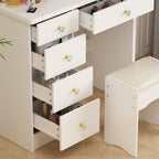Makeup Vanity Dressing Table Set With Touch Screen Mirror & Stool