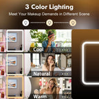 Makeup Vanity Set Table With LED Light &Mirror & Stool