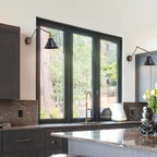 Malryn Set of 2 Modern Adjustable Swing Arm Lights Plug-in/Hardwired Wall Sconces