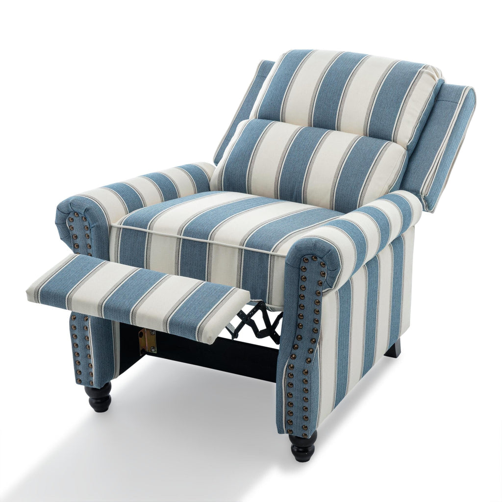 Manual Pushback Recliner Chairs with Nailhead Trim