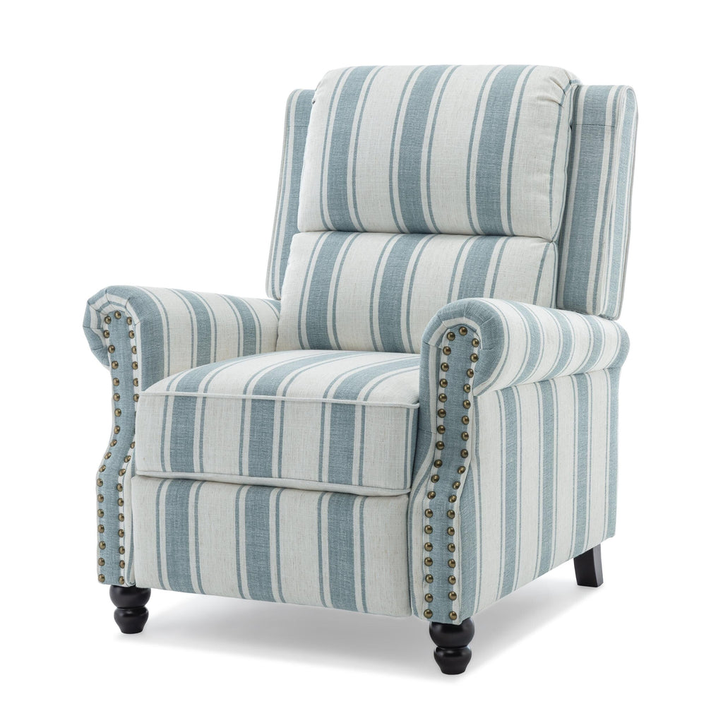 Manual Pushback Recliner Chairs with Nailhead Trim