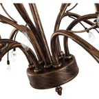 Farmhouse Retro Tree Branch Crystal Chandelier Candle-Style Pendant Light