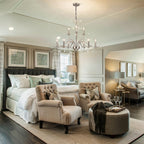 Farmhouse Retro Tree Branch Crystal Chandelier Candle-Style Pendant Light