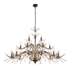 Farmhouse Retro Tree Branch Crystal Chandelier Candle-Style Pendant Light