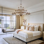 Farmhouse Retro Tree Branch Crystal Chandelier Candle-Style Pendant Light