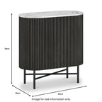 Buffet miniature Milo Mangue et Marbre cannelé