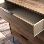 Commode à 5 tiroirs Moreno en chêne rustique