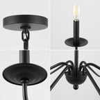 34.75 6-Light Iron LED Chandelier, by JONATHAN Y