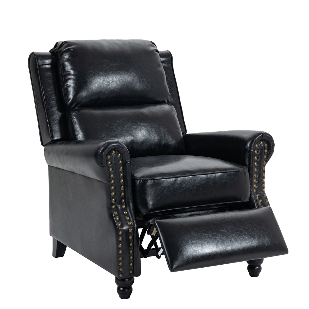 Manual Pushback Recliner Chairs with Nailhead Trim