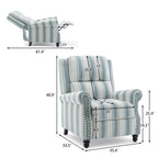 Manual Pushback Recliner Chairs with Nailhead Trim