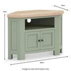 Meuble TV d'angle Penzance à 2 portes